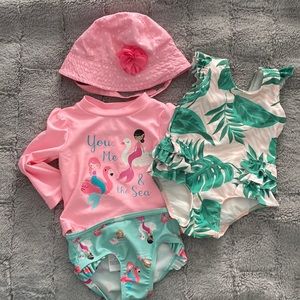 Baby Bathing Suits & Hat